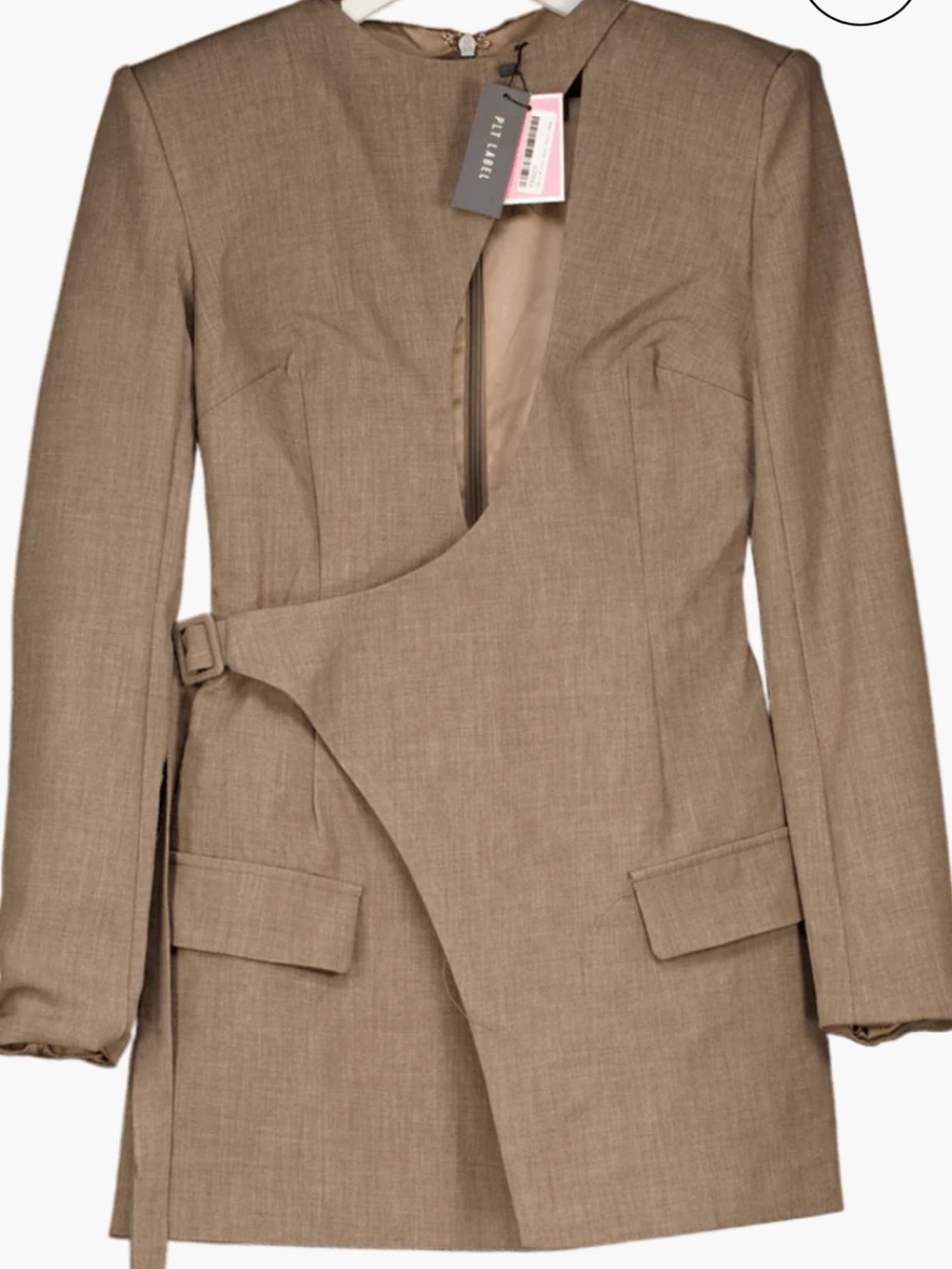 Exquisite Asymmetric Belted Blazer